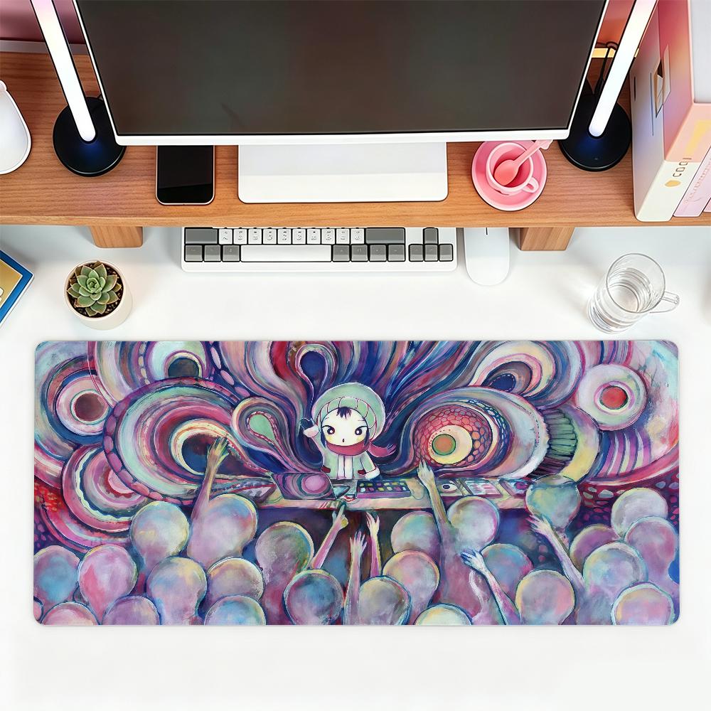Сингер Кикуо Мультяшная Коврик для Мыши Для Офиса Игр И Клавиатур Нескользящий Большой Водонепроницаемый