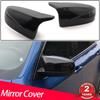2pcs Side Wing Rearview Modified Car Styling Bright Black Carbon Fiber Pattern Mirror Cover Caps For BMW X5 E70 X6 E71 2008-2013