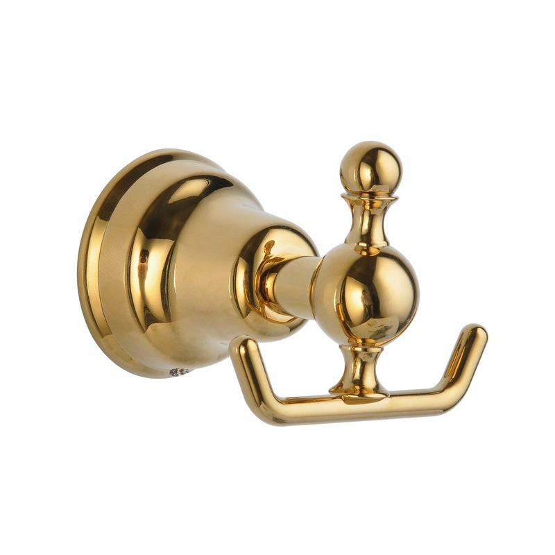 Gold Chrome Plated American Style Towel Rack Set - Retro Bathroom Accessories