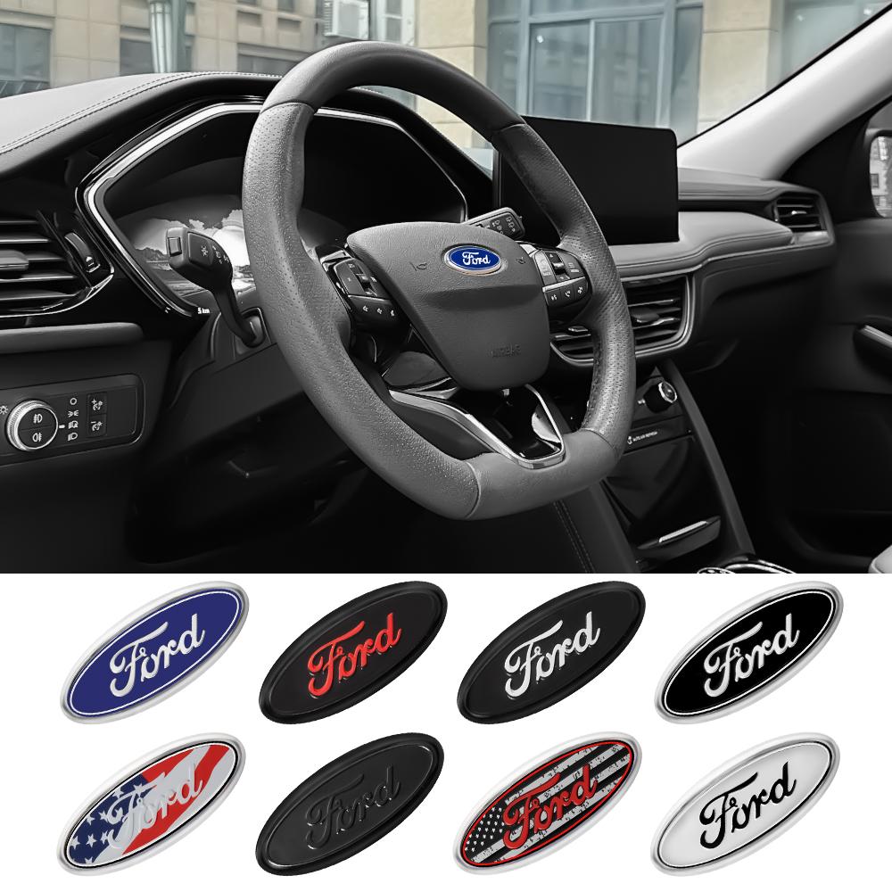 Декоративное кольцо с логотипом на руль автомобиля, накладка, наклейки для Ford Fiesta Mondeo Fusion Explorer Escape Shelby Edge RS MK6