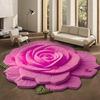 Коврик для пола в форме цветка Мягкий Градиент Лепестковая Текстура Цветущий 3D Цветочный Ковер Нескользящий Моющийся Декоративный Коврик Ванная Комната Гостиная Домашний Декор