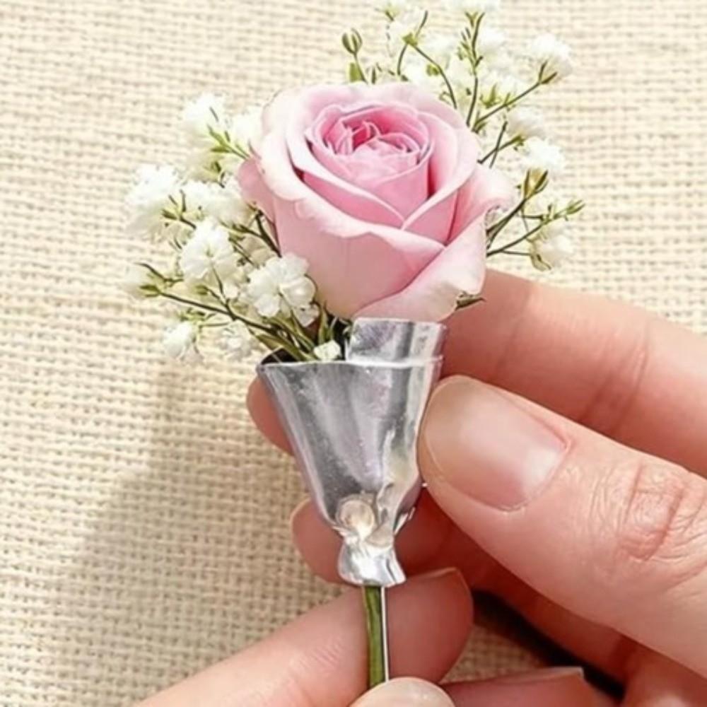 DIY Artful Flower Vase Brooch Wearable Wearable Flower Bouquet Clip New Minimalist Vase Brooch