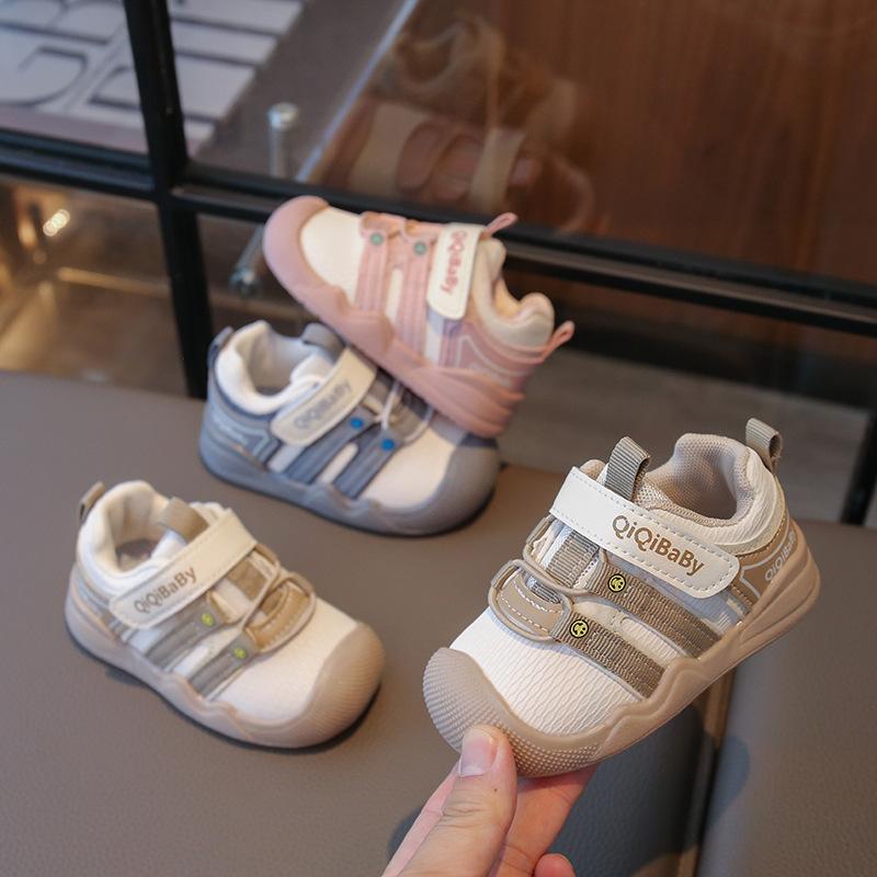 Baby Toddler Shoes Men's Spring and Autumn Baby Shoes Soft Sole Non-slip 0 1-3 Year Old Girl Shoes Do Not Fall Off Breathable Single Shoes