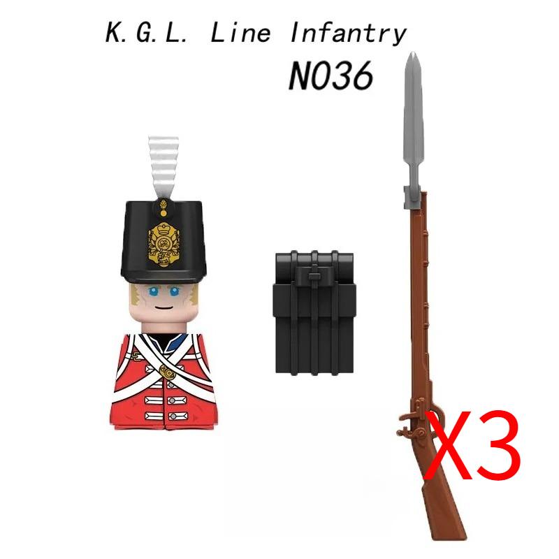 MOC Средневековый Военный Наполеоновские Войны Строительные Блоки Британская Французская Армия Пехота Кавалерия Фигурка Солдата Кирпичный Конструктор