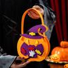 Фетровая сумка на Хэллоуин, сумка-тоут «Кошелек или жизнь», в форме тыквы и паутины, держатель для конфет для детских подарков на Хэллоуин