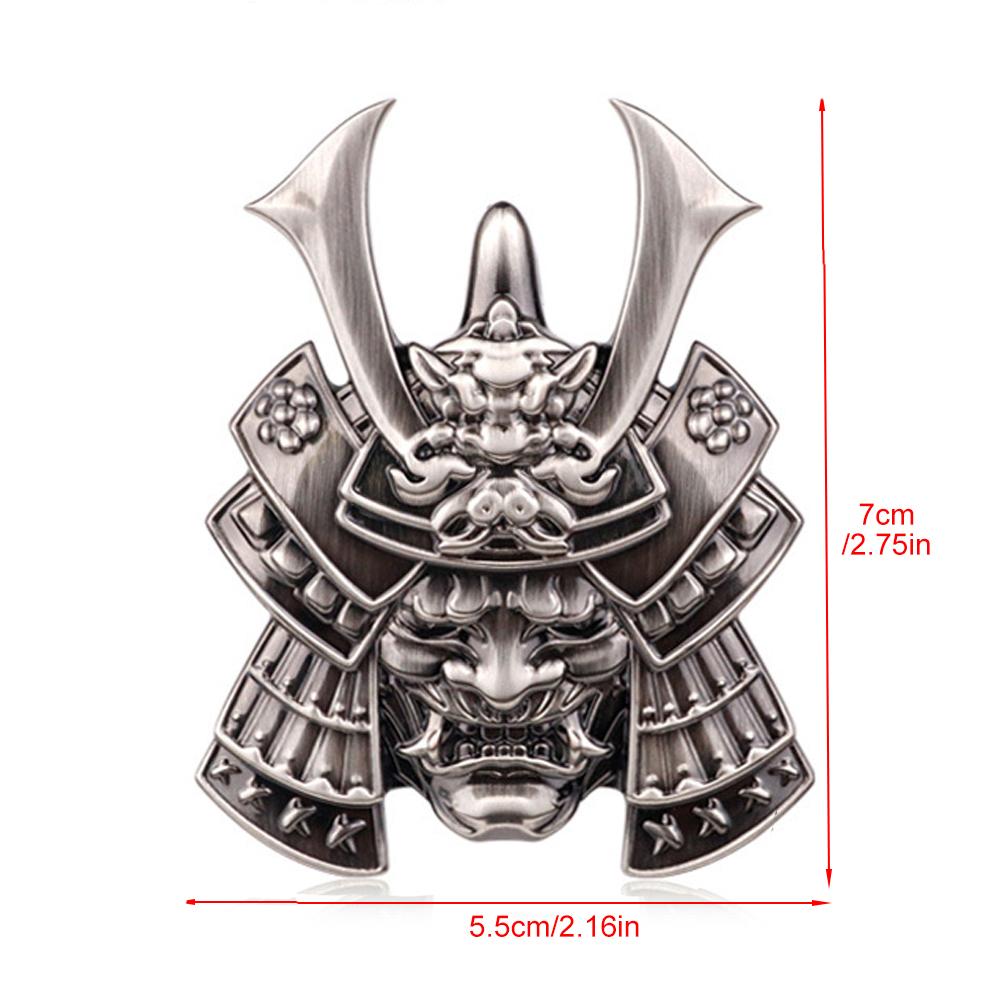 3D Car Sticker Premium Warrior Metal Car Side Fender Rear Trunk Skull Emblem Badge Decal for Any Vehicle Truck Car Motorcycle RV