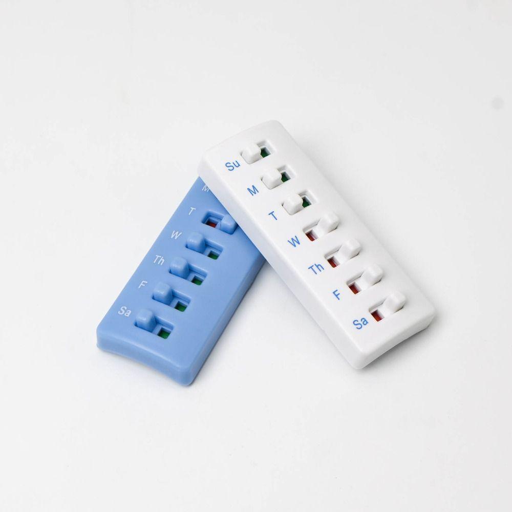 Curved-Back Reusable Pill Tracker Anti-Slide Design Creative Pill Reminder Elderly Friendly Color-Coded Indicators