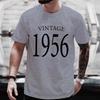 Unisexs Crew Neck T Shirt Vintage 1956 Born Year Graphic Tee Classic Birthday Retro Casual Short Sleeve Tops For Gift Wear