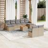 VidaXL Garden Lounge Set with Cushions 10 Pcs, Patio Sofas, Patio Furniture Set, Outdoor Furniture, Beige 3258783