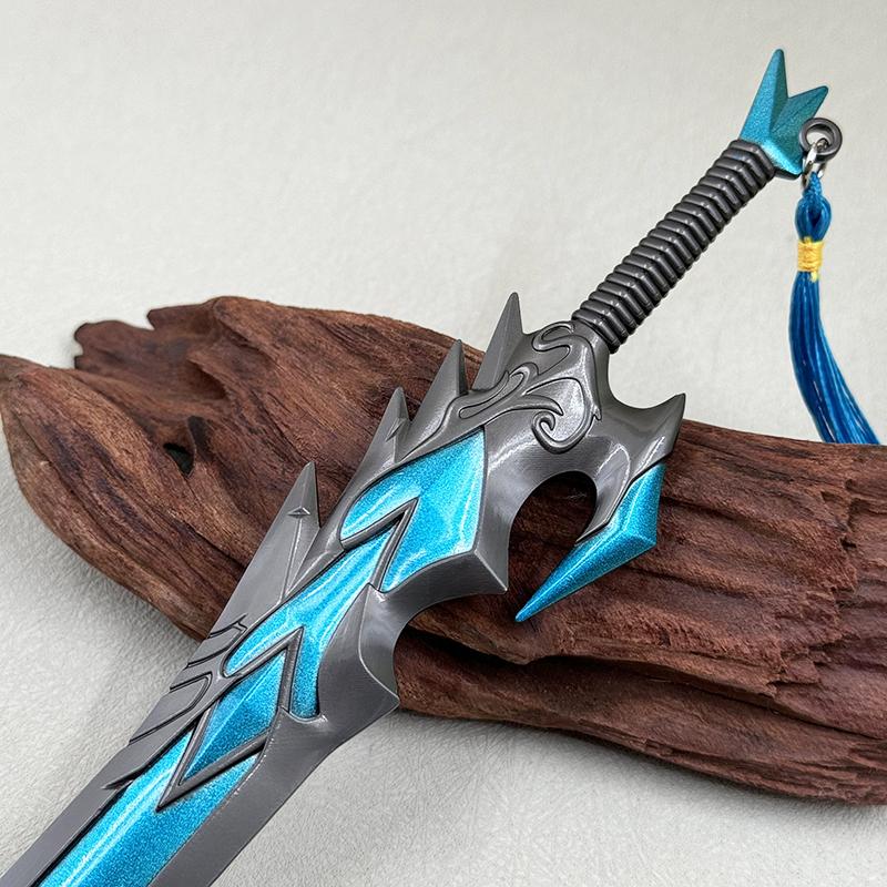 21cm The Unbreakable Will Anetheron WOW Game Peripherals Metal Sword WeaponsModel Home Ornament 1:6 Doll Equipment Craft Toy Boy