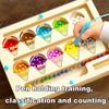 Early Education Set Puzzle Board Magnetic Maze Board Color Sort Pen Move Game Counting Toy Wooden Magnet Puzzles Montessori Gift