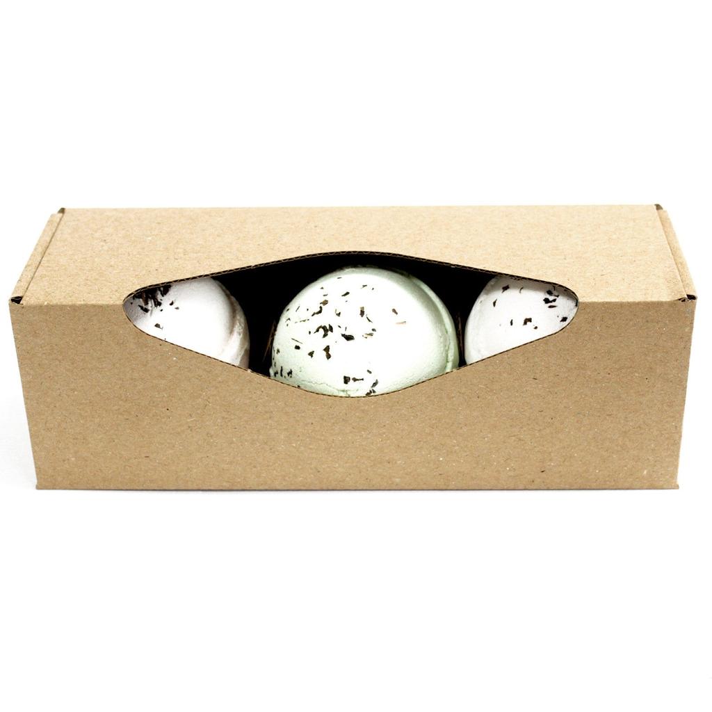 6x Small Kraft Bath Bomb Gift Box 190x65x65mm