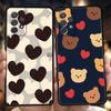 Милый чехол для телефона BEAR для Samsung A24 A12 A14 A32 A50 A70 A20E A20S A10 A10S A22 A30 A40 A34 A54 A42 A52 5G A02S A04s A72 Чехол