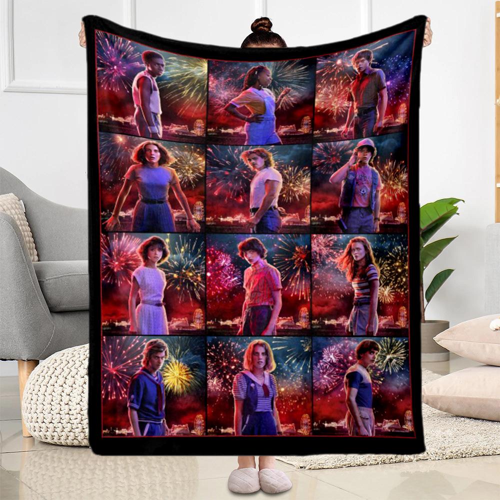 Stranger Things Blanket Suitable for sofas,travel, living rooms also a good gift for friends and family Suitable for all seasons.