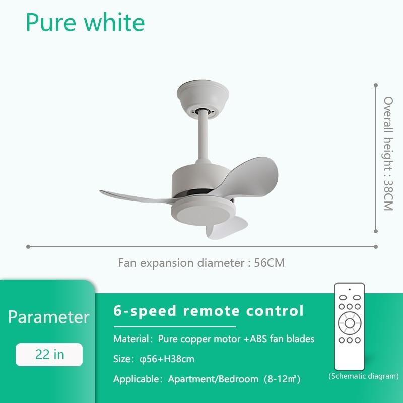 22" Household Electric Ceiling Fan with Hook 3/5 Blades & LED Lighting Fan Silent DC Motor & Energy Saving Fan
