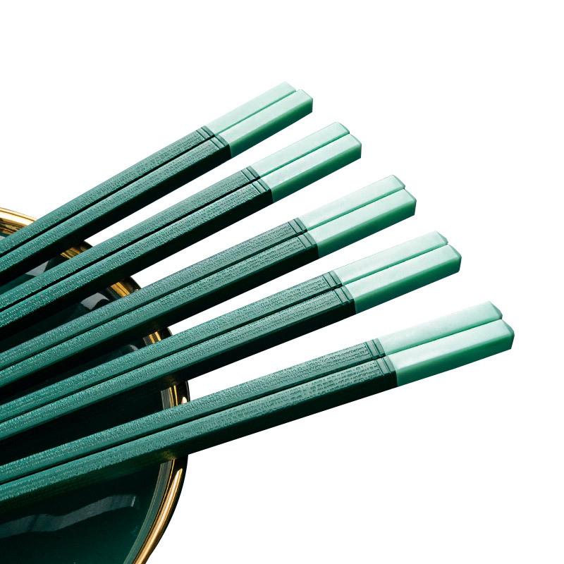 5 пар/компл. набор палочек для еды из японского сплава, устойчивая к плесени посуда, Нескользящие многоразовые палочки для суши, домашние длинные палочки для еды