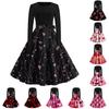 Women's Glitter Dress Round Neck Seven Sleeve Sequin Dresses Christmas Dresses