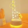 USB Powered 3D Giraffe Night Light - Warm White, Perfect for Bedroom Decoration, Parties, Birthdays, and Holiday Gifts.