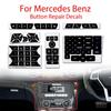 Наклейка для ремонта кнопок автомобиля, матовые черные наклейки для Mercedes Benz GLK350 C Class CLS C218 SLK W172 W204 W207 W212