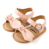 Baby Sandals Creative Knotted Bows Embellished Ring Buckles Adjustable Non-Slip Summer Outdoor Flats Shoes