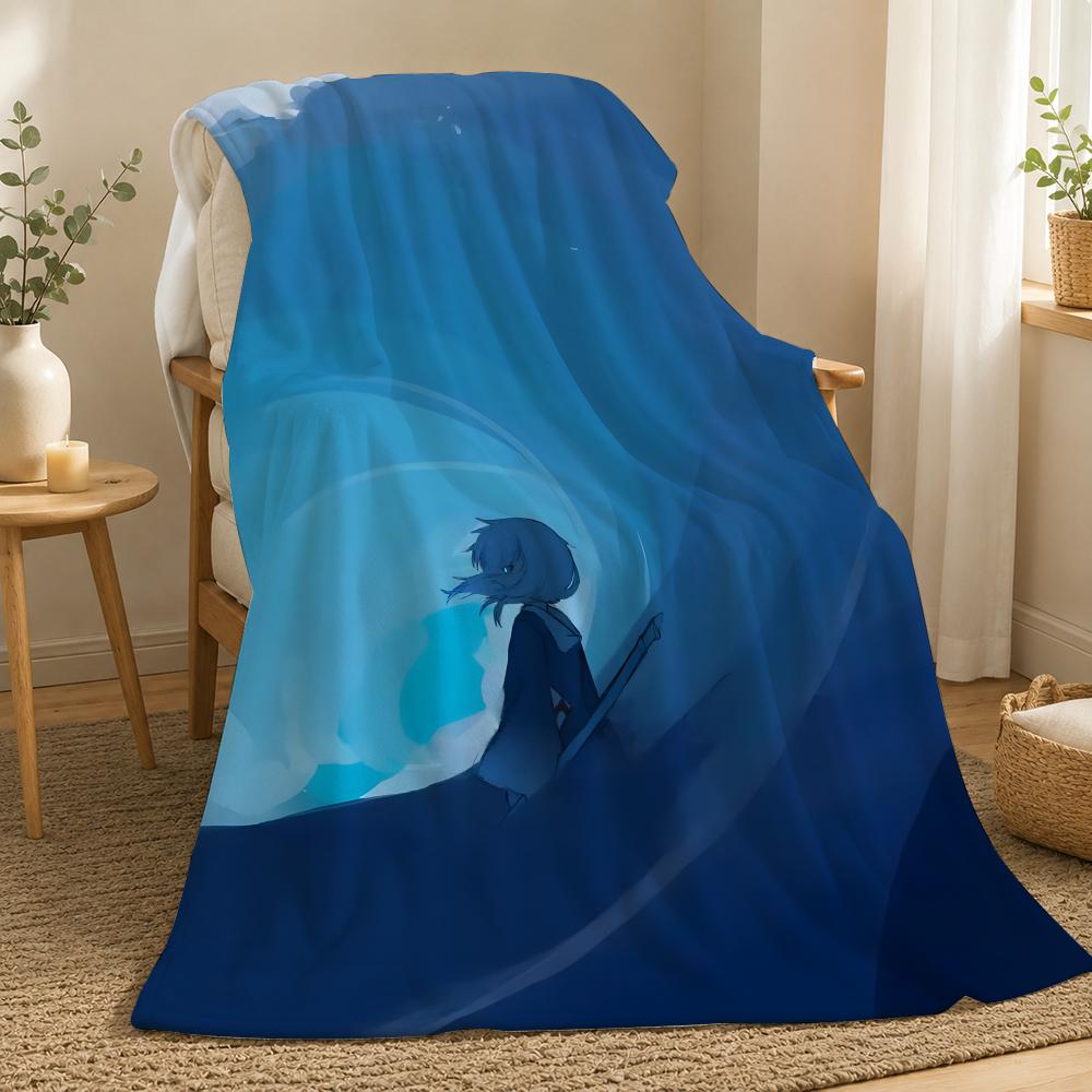Gawr Gura VTuber Throw 240g flannel blanket, suitable for sofas, beds, offices, exquisite gift blankets