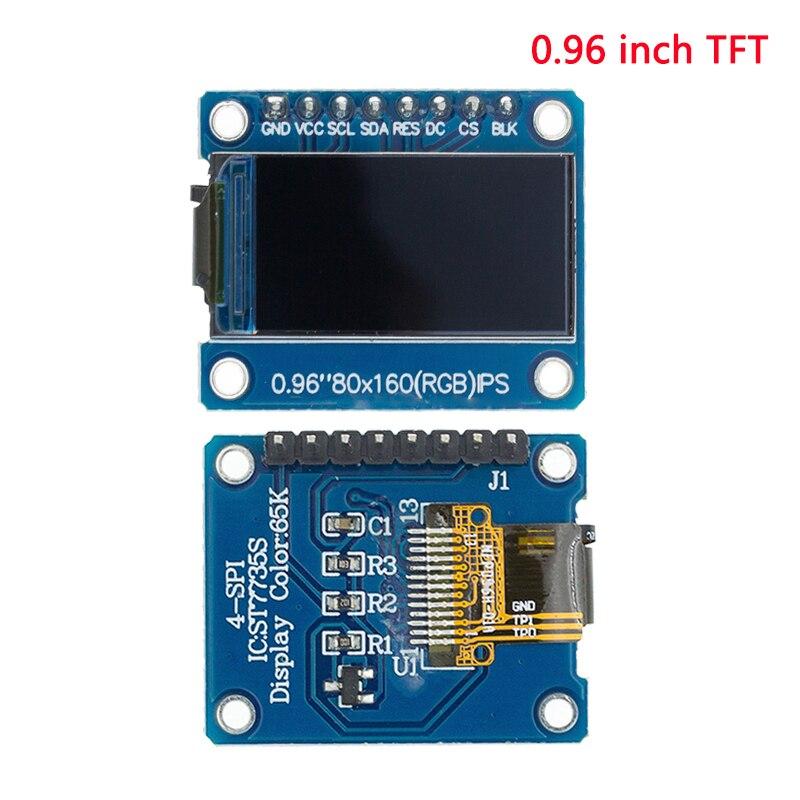 TFT-дисплей 0,96/1,3/1,44/1,77/1,8/2,4/2,8 дюйма IPS 7P SPI HD 65K TFT полноцветный ЖК-модуль ST7735 Drive IC 80*160 для Arduino