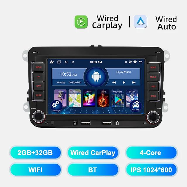 2 Din автомобильный мультимедийный проигрыватель для Volkswagen Golf 5 6 Polo Passat B6 B7 CC Skoda Jetta Wireless Carplay Android Auto GPS Car Radio