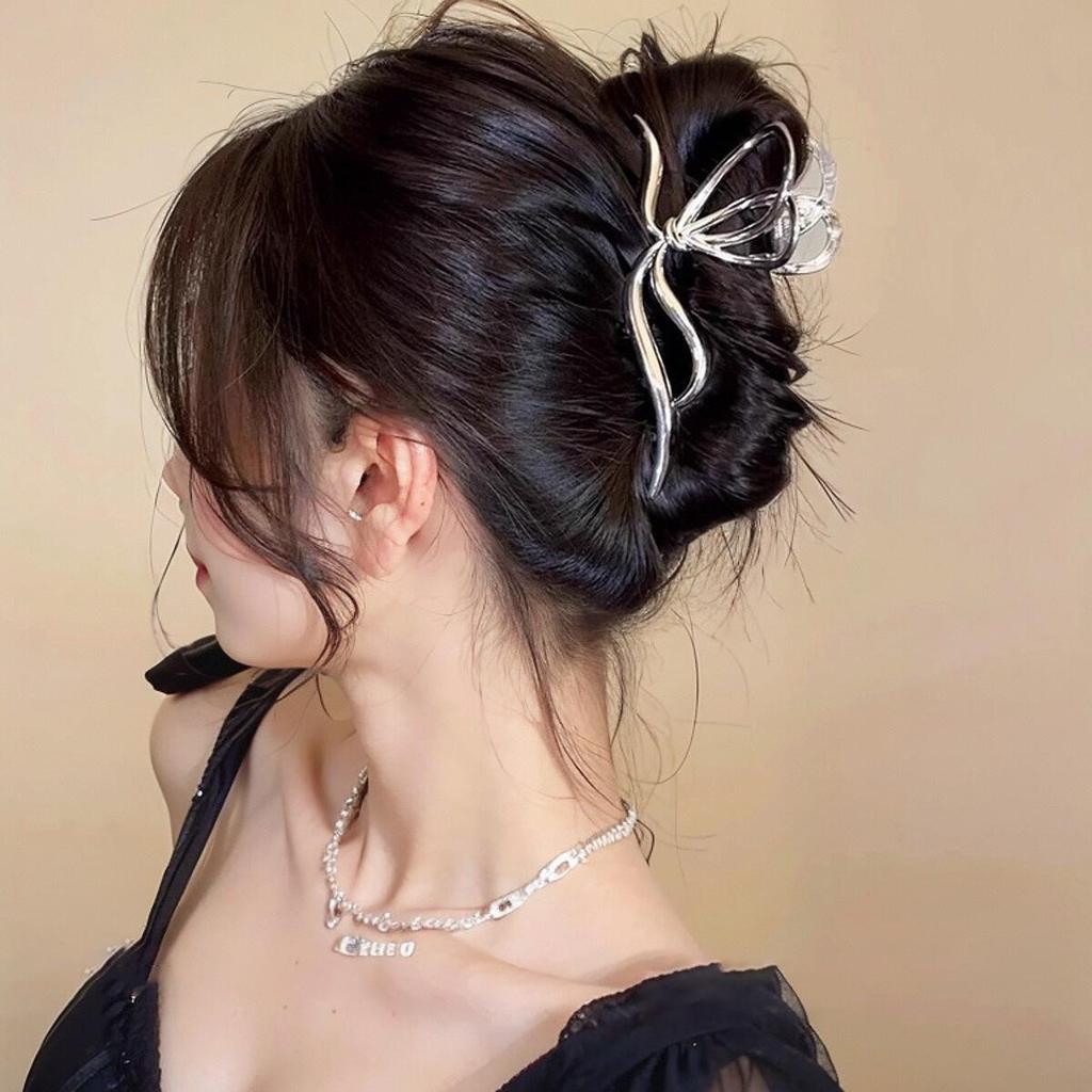 Металлическая полая заколка для волос в форме бабочки - модный аксессуар для хвоста Y2K