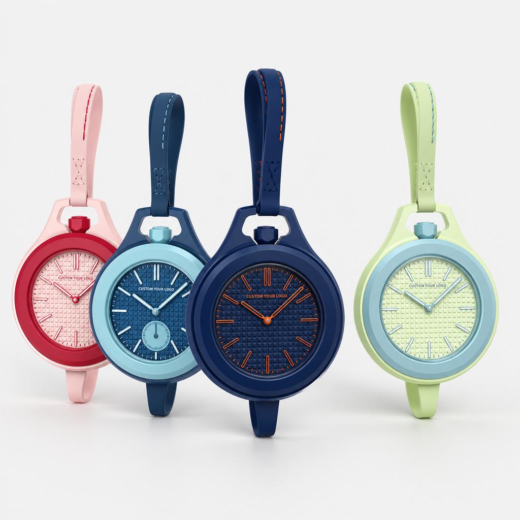 Daily Use Quartz Watch Men Leather Strap Chronograph Dial Water Resistant Retail Distribution