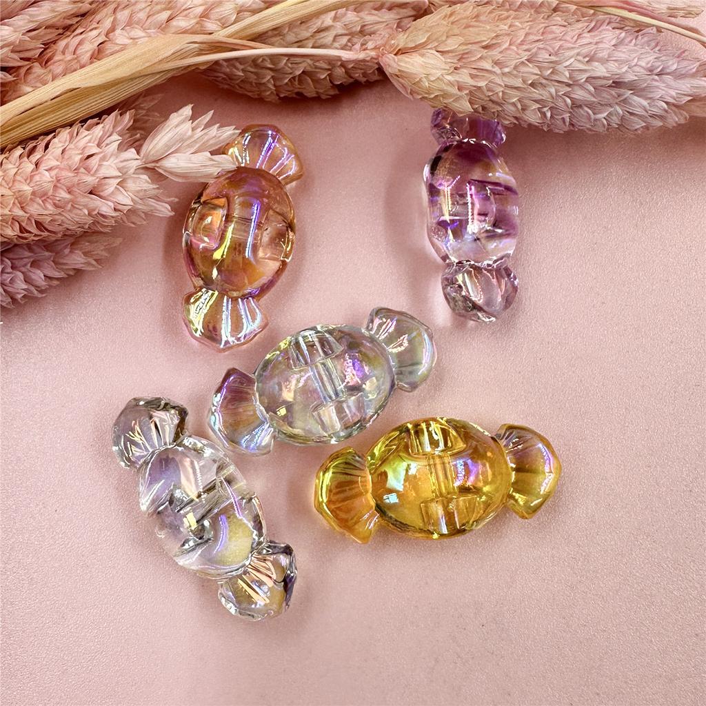 Home Party Supplies Materials DIY Bracelet 5pcs 14.5*31mm Jewelry Accessories Candy Loose Beads Transparent Jewelry Making Mobile Phone Chain