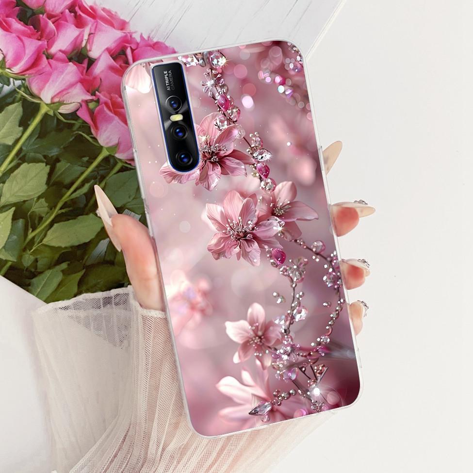 Casing For Vivo V15 Pro Cover Transparent Cute Cat Fashion Butterfly Funny Painted Phone Case For Vivo 1818