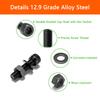 1260PCS M2 M3 M4 Metric Bolt Kit, 4-30MM Hex Socket Cap Screws, 12.9 Alloy Steel Machine Bolts Nuts Washers Assortment