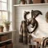 Multi-functional Wall Mount Key Rack Iron Car Key Hook Rack Iron Dragon Tail Hook  for Home