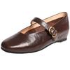 SENDA Mary Jane Shoes Women Autumn New Mall Style Sheepskin Height Increasing Flats