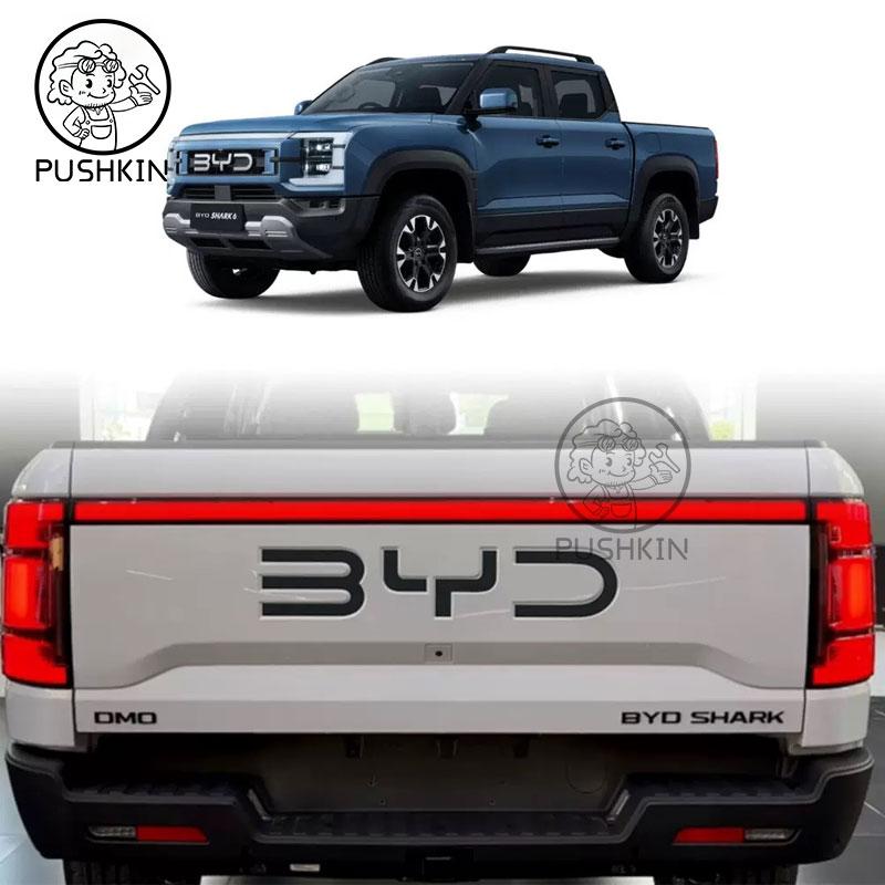 AAYF1 For BYD Shark 6 Trunk Standard 3D Badge Logo Sticker Glossy Black Sticker Decoration Automobiles Parts Accesorios Para