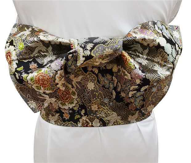 Japanese Kimono Yukata Belt Japanese Waist Seal Bow Multi-Color Jacquard Fabric Styling Bow Waist Seal Accessories