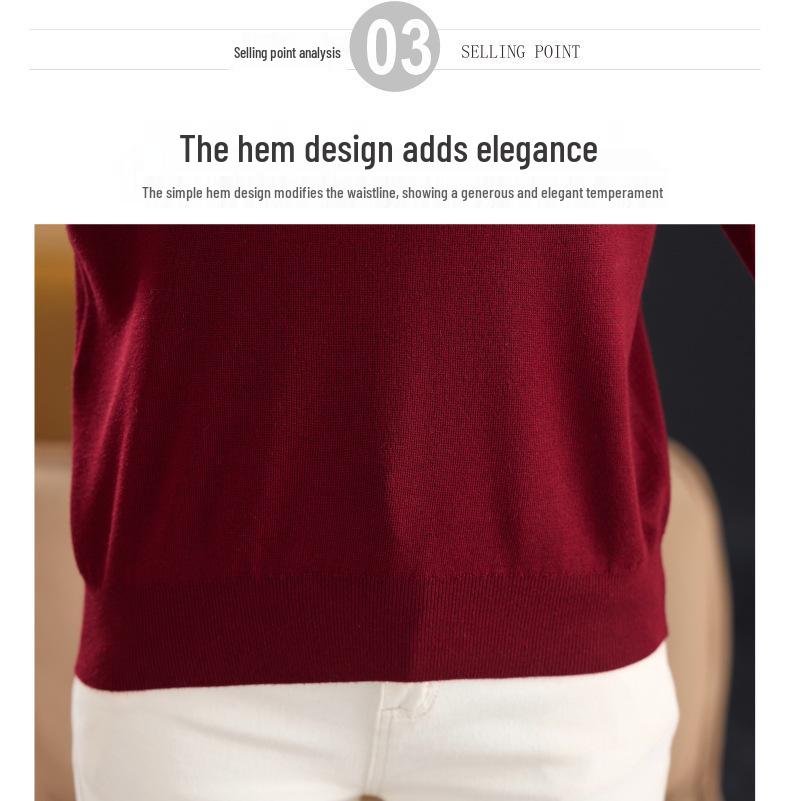 Благородные свитера больших размеров на весну и осень для женщин среднего и пожилого возраста - Новинка 2025 года, приталенная базовая рубашка, скрывающая живот