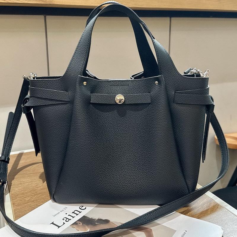 Новая высококачественная плетеная корзина из коровьей кожи, сумка-ведро, сумка-тоут, сумка-мессенджер для ношения через плечо, женская сумка.