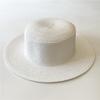 Summer simple straw hat versatile straw visor hat men's and women's fashion sun protection flat top top top hat seaside beach hat