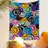 Colorful Smiley Face Pattern Design Patterned tapestry home decor, suitable for bedroom and living room, gift