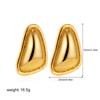 Hip-hop Rock Irregular Triangle Texture Chunky Earrings Stainless Steel Smooth Metal Geometric Statement Earring Jewelry Gifts