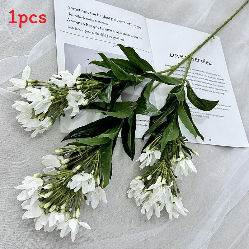 Bridal Ceremony Artificial Jasmine Flower Bouquet With Silk Craft For Home Decoration And Photography Props