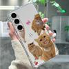 Чехол для телефона Samsung S20 Ultra S21 Plus S22 Plus S23 Plus S24 Note 20 M33 5G F23 5G Прозрачный Милый Котёнок Любовь Чехол