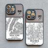 Чехол для телефона Ins Travel Country Sketch City Map для iPhone 8 7 Plus SE2 15 14 11 12 13 Pro Max Mini X XR XS Ударопрочный Funda Shell