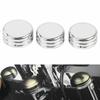 3Pcs Upper Fork Stem Nut Cap Covers CNC Nut Caps for Harley-Davidson 1988-2013 XL Dyna 1995-2005 FXD Motorcycle