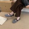 Flat-bottomed Wool Shoes for Women's Outer Wear 2025 New Autumn and Winter Gentle Evening Mary Jane Shoes Pedal Lamb Wool Cotton Shoes