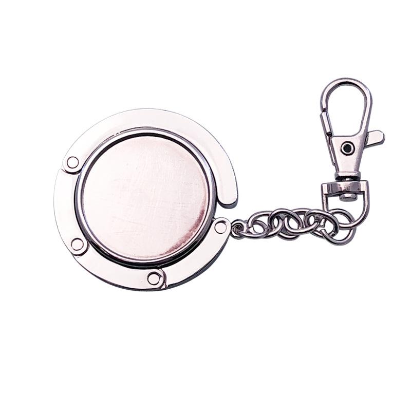 Простой круглый металлический складной крючок-держатель для сумки, портативные крючки для сумок, брелок, подвески для стола, многоцелевой нескользящий крючок