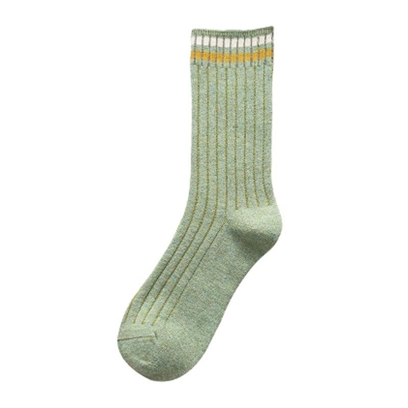 Высокие носки Детские хлопковые носки Носки средней длины Tide Stacking Носки в японскую полоску