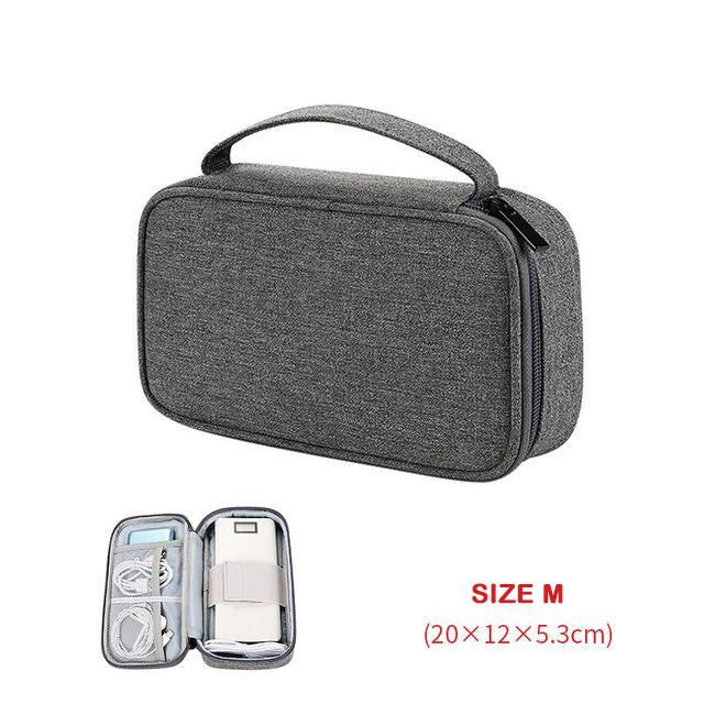 Travel Cable Organizer Bag Pouch Electronic Accessories Gadget Carry Case Portable Waterproof Storage Bag for Cable Cord