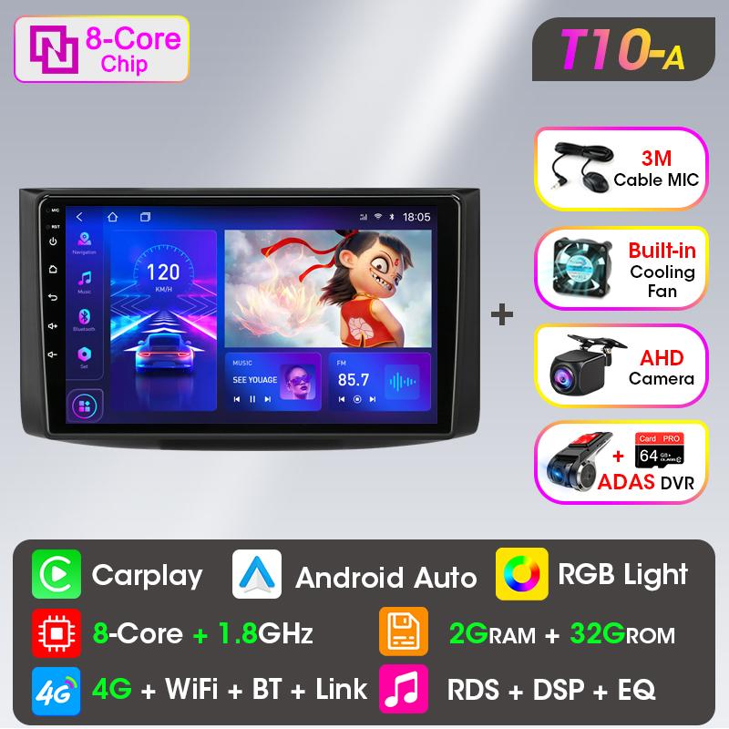 Srnubi 2 Din Android autoradio lecteur multimédia pour Chevrolet AVEO T250 2006 - 2012 4G GPS Navigation stéréo unité principale Carplay